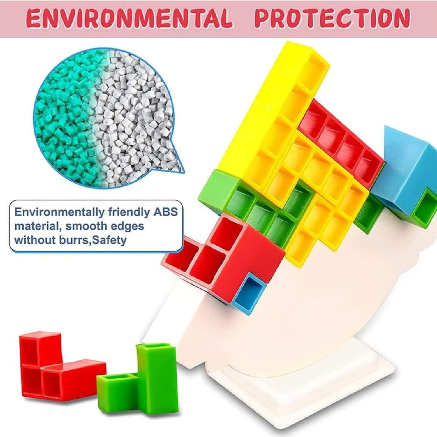 3D Tower Game, Tower Balance Game, Tower Stacking Game Adult Kid Tower Stacking Blocks Balance Game Blocks Building Toys for Kids Age 3+ Years (16 Pcs Set) 3D Tower Game, Tower Balance Game, Tower Stacking Game Adult Kid Tower Stacking Blocks Balance Game Blocks Building Toys for Kids Age 3+ Years (16 Pcs Set)